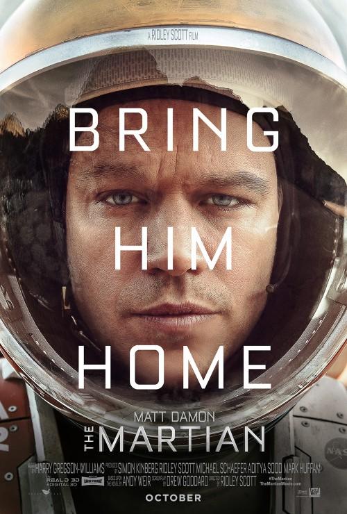 Matt Damon plays astronaut Mark Watney in the rigorous outer-space survival movie The Martian.