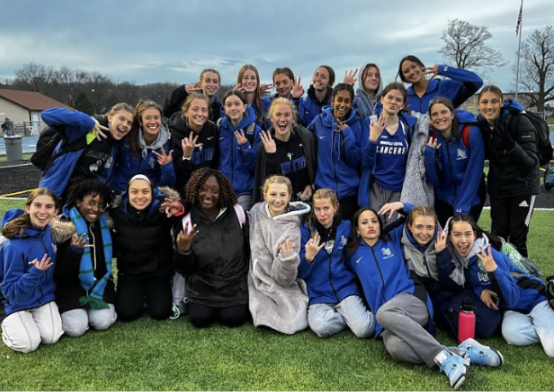 BC’s Girls' Varsity Track team after their third-place finish at GMC relays 
(taken from @bcgirlstrack on Instagram)
