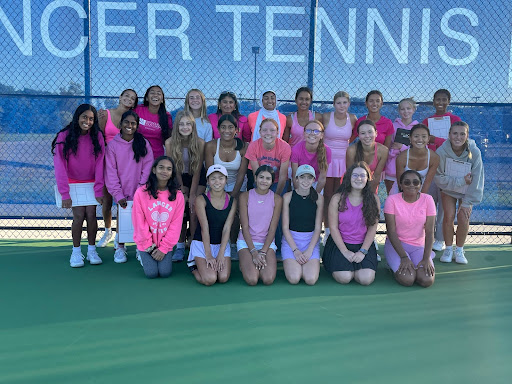 Pictured: Girls Tennis team, taken by Coach Vogt